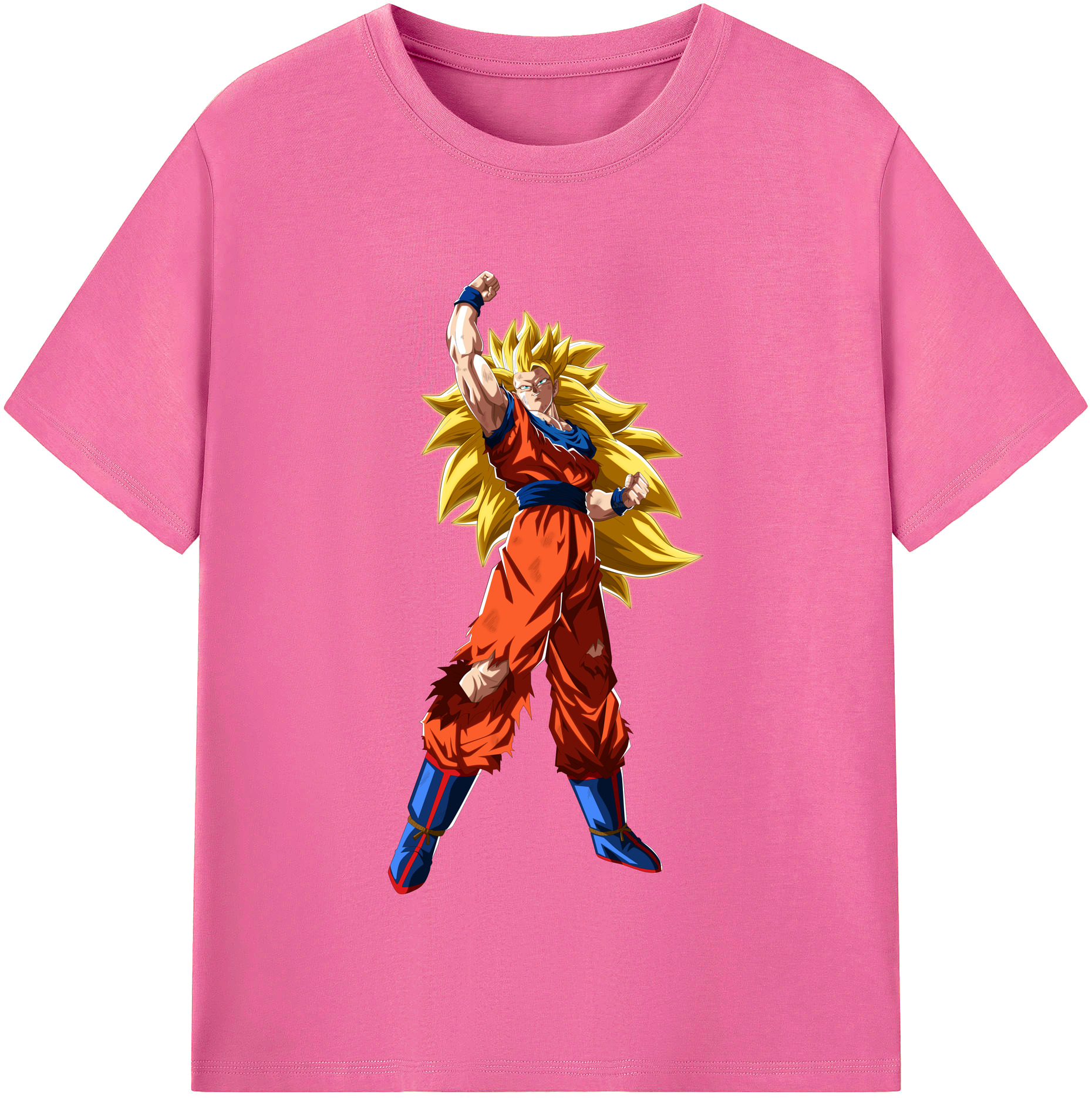 （画像用） ドラゴンボール 孫悟空（そん ごくう）Son Goku カカロット DRAGON BALL Kakarotto レディースカジュアルプリントTシャツ（綿100％）